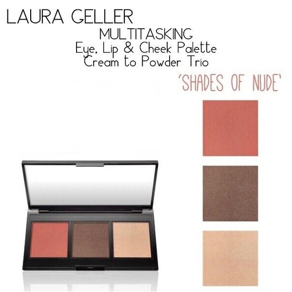 Laura Geller Multitasking Eye, Lip, Cheek Palette Cream to Powder Trio - Picture 1 of 3